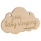 Shh Baby Sleeping Door Sign 6-inch, Wood Nursery No Knocking Sign | Woodpeckers